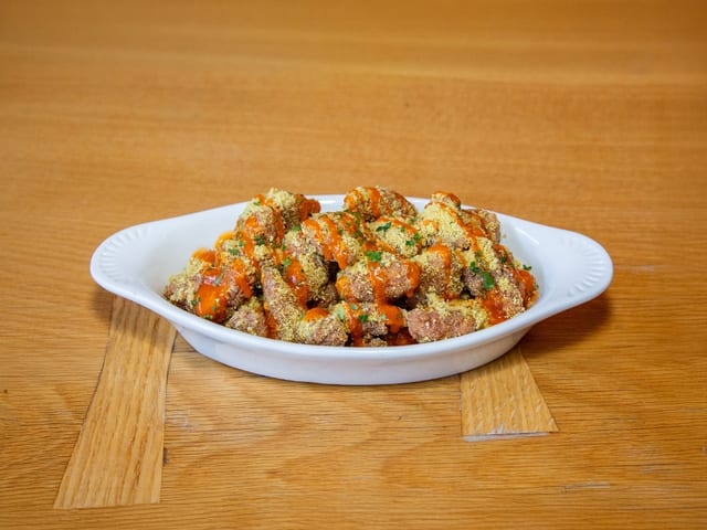 Buffalo Garlic Parmesan Tofu.
