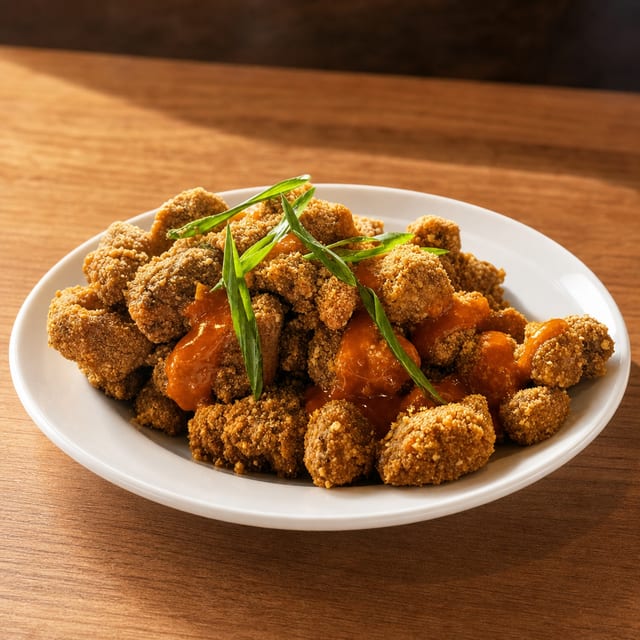 Buffalo Garlic Parmesan Tofu.